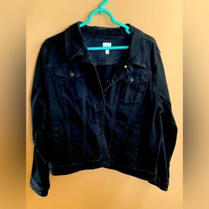 Womens black denim jacket